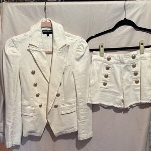 Generation Love Women's Cream Jacket & Shorts Set worn 1x